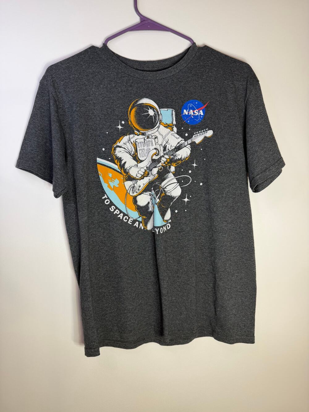 NASA Astronaut Guitar Boys Size Large Aldrin Foundation TeeFair ir pre